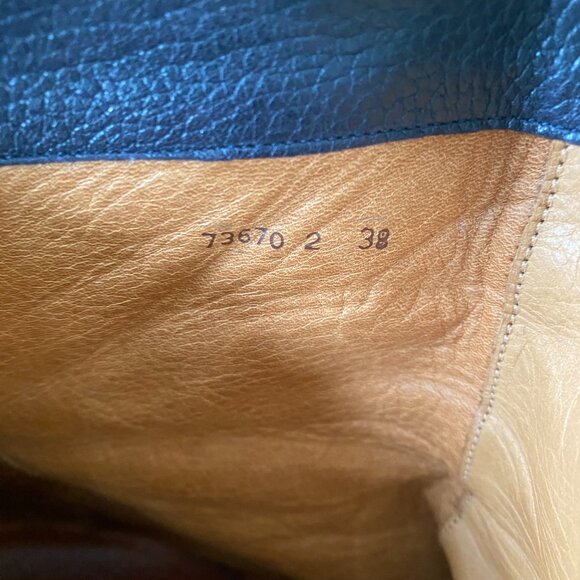 Women's Black Leather Mid Calf Boots Brand CHIE MIHARA - Picture 6 of 9